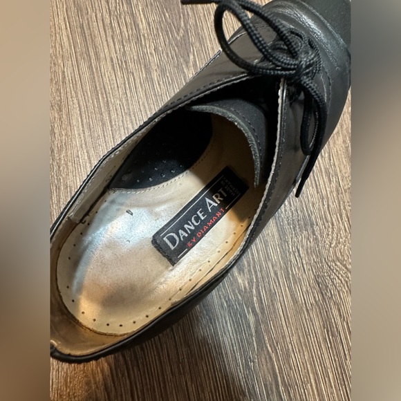 Vintage Men ballroom fine dance shoes leather shoe lace size 7 with shoe bag - Picture 7 of 12